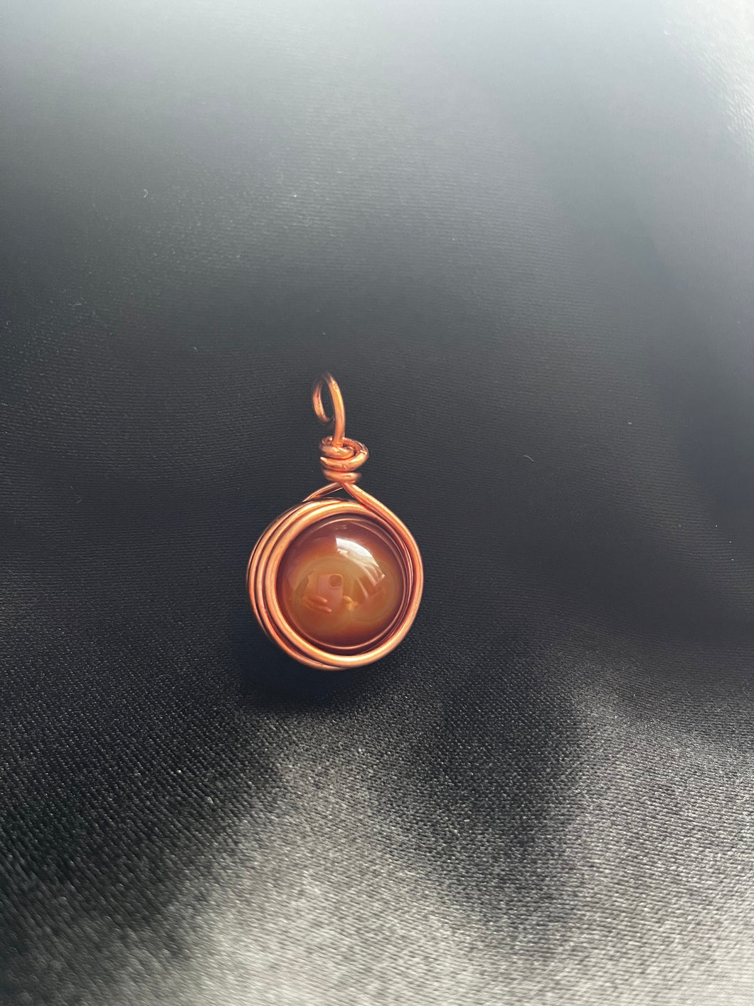 Spinning Carnelian Crystal ball