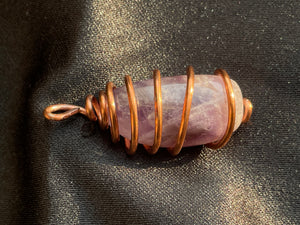 Amethyst wrapped in Copper