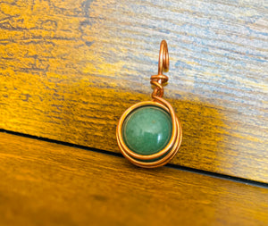 Spinning Green Aventurine Crystal Ball Pendant