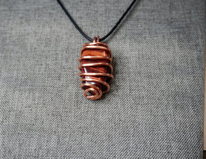 Copper Wrapped Red Tiger's Eye Crystal