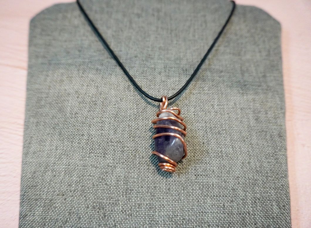 Amethyst Healing Stone Wrapped in Copper