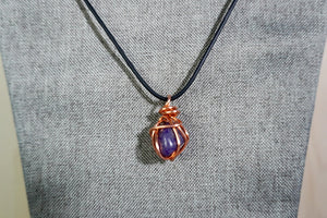 Copper Wrapped Purple Laced Agate