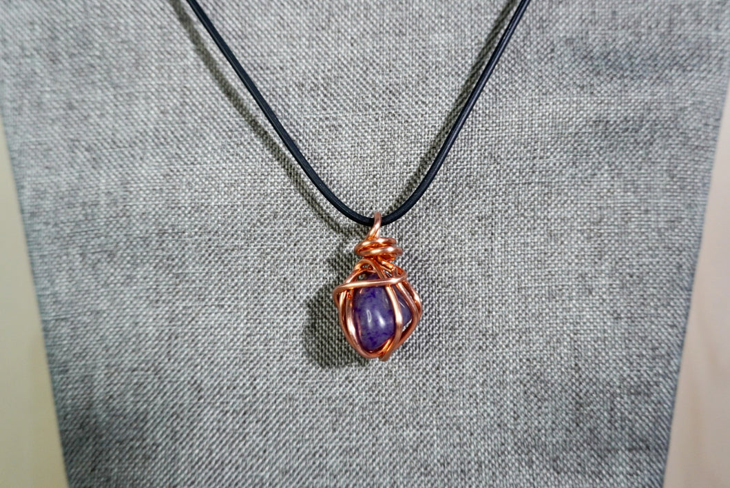 Copper Wrapped Purple Laced Agate