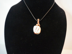 Opal Pendant Wrapped in Soft Bare Copper