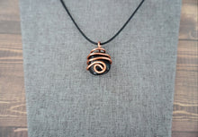 Load image into Gallery viewer, Black Onyx Pendant wrapped in Bare Copper
