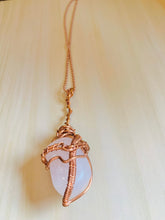 Load image into Gallery viewer, Rose Quartz wrapped in Copper
