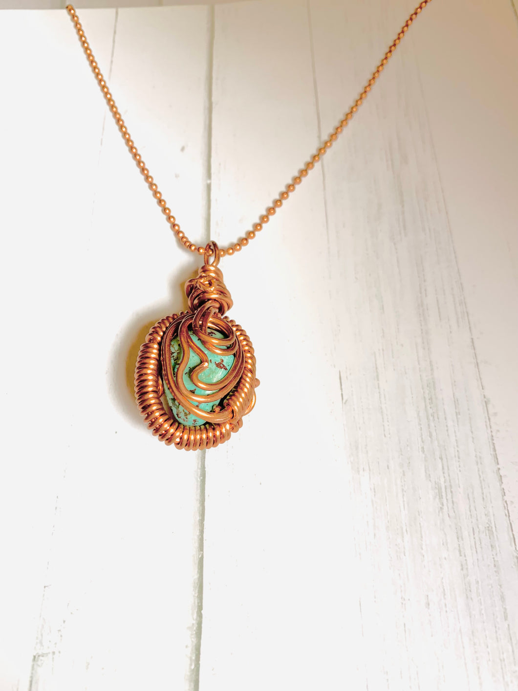 Turquoise Crystal Pendant